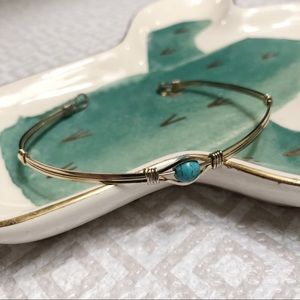 Gold and Turquoise Bracelet